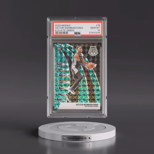 2023 Panini Mosaic Elevate #18 Victor Wembanyama - Green (PSA 10 GEM MINT)