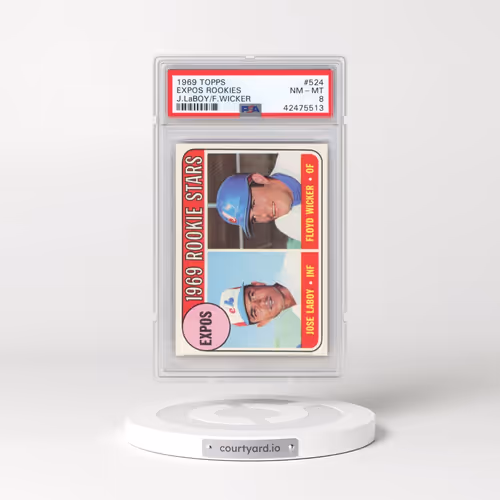 1969 Topps #524 Expos Rookies - J.LaBoy/F.Wicker (PSA 8 NM-MT)