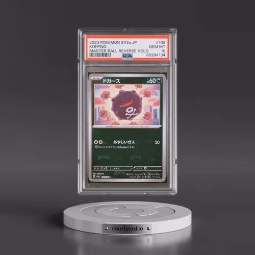 2023 Pokémon Sv2a-Pokémon 151 #109 Koffing - Reverse Holo Master Ball (PSA 10 GEM MINT)