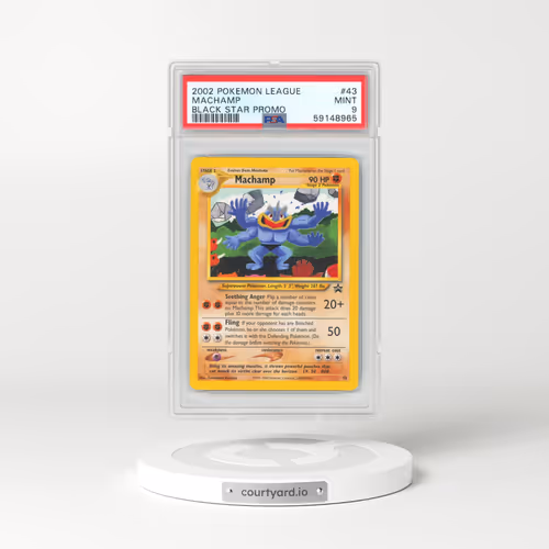 1999 Black Star Promos #43 Machamp - Pokémon League (PSA 9 MINT)