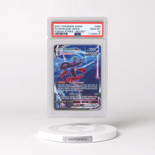 2021 Pokémon Sword & Shield Fusion Strike #266 Inteleon Vmax - Full Art Secret (PSA 10 GEM MINT)