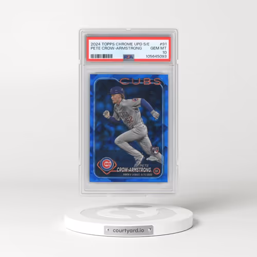 2024 Topps Chrome Sapphire Update Series #91 Pete Crow-Armstrong (PSA 10 GEM MINT)