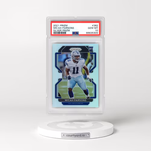 2021 Panini Prizm #382 Micah Parsons - Silver Prizm (PSA 10 GEM MINT)