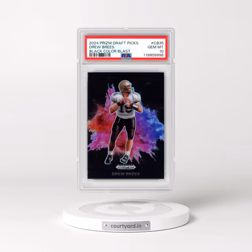 2024 Panini Prizm Draft Picks Black Color Blast #CB35 Drew Brees (PSA 10 GEM MINT)