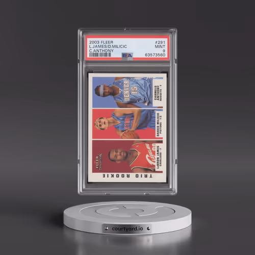 2003 Fleer Tradition #291 Carmelo Anthony/Darko Milicic/LeBron James (PSA 9 MINT)