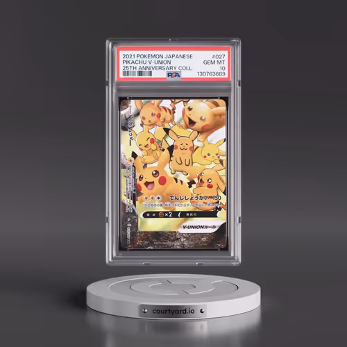 2021 Pokémon 25th Anniversary Collection #027 Pikachu V-Union (PSA 10 GEM MINT)