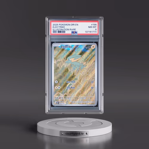 2025 Pokémon Dri EN-Destined Rivals #196 Electrike - Illustration Rare (PSA 8 NM-MT)