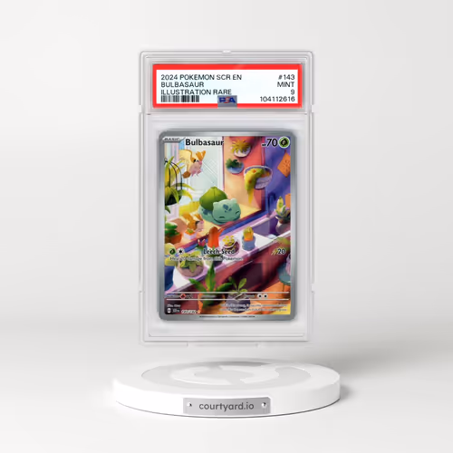 2024 Pokémon Scr EN-Stellar Crown #143 Bulbasaur - Illustration Rare (PSA 9 MINT)