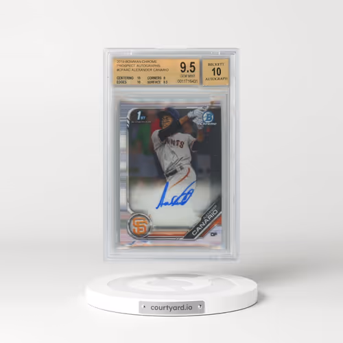 2019 Bowman Chrome Prospects Autographs #CPAAC Alexander Canario (BGS 9.5 GEM MINT)