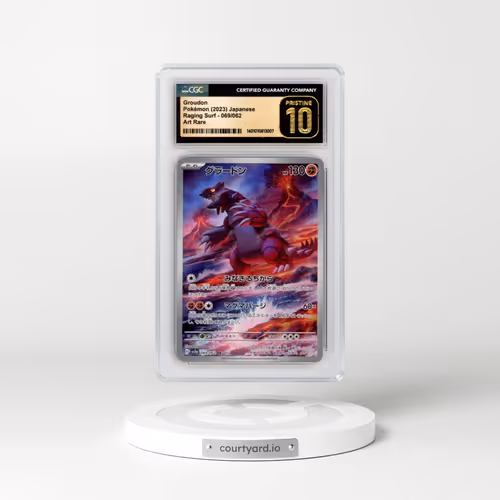 2023 Raging Surf #069/062 Groudon - Art Rare (CGC 10 PRISTINE)