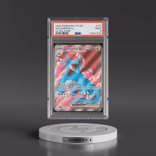 2025 Pokémon Jtg EN-Journey Together #177 Salamence EX - Holo Ultra Rare (PSA 9 MINT)