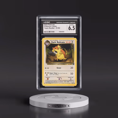 1999 Team Rocket #51/82 Dark Raticate (CGC 6.5 EX-NM+)