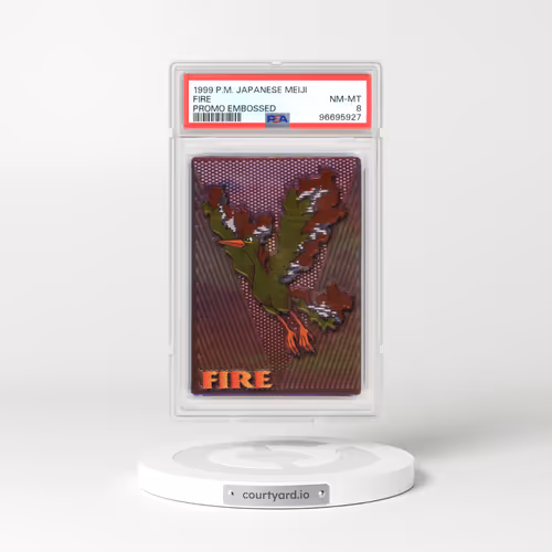 1999 Pokémon Meiji Promo Fire - Embossed (PSA 8 NM-MT)