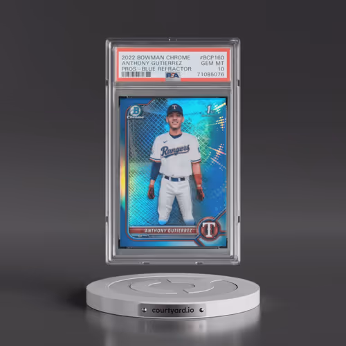 2022 Bowman Chrome Prospects #BCP160 Anthony Gutierrez - Blue Refractor (PSA 10 GEM MINT)