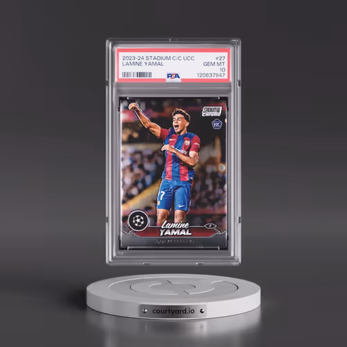2023-24 Topps Stadium Club Chrome UEFA Club Competitions #27 Lamine Yamal (PSA 10 GEM MINT)