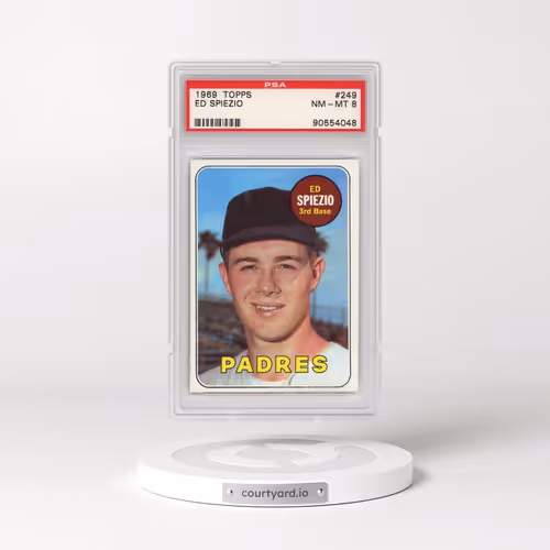 1969 Topps #249 Ed Spiezio (PSA 8 NM-MT)
