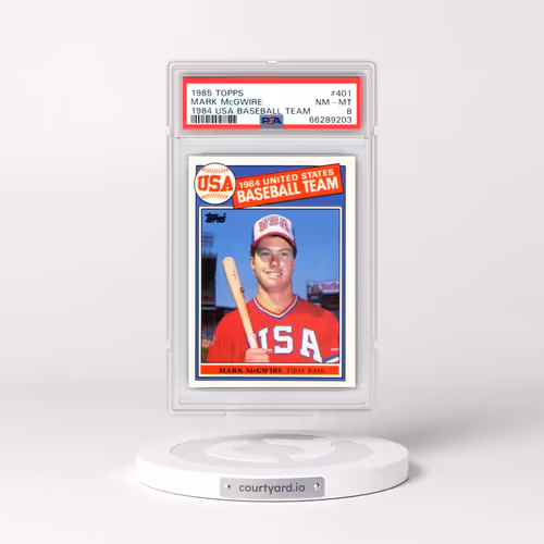 1985 Topps #401 Mark McGwire - 1984 USA Baseball Team (PSA 8 NM-MT)