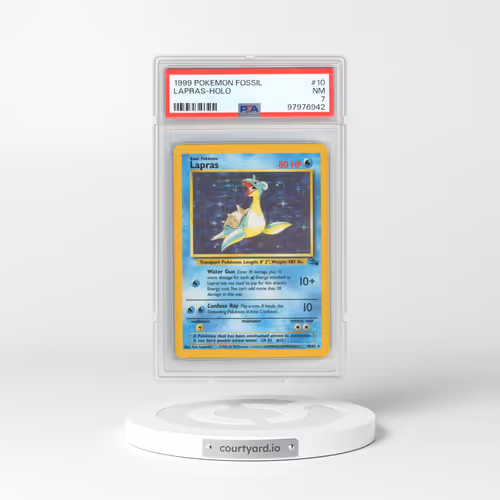 1999 Pokémon Fossil #10 Lapras - Holo (PSA 7 NM)