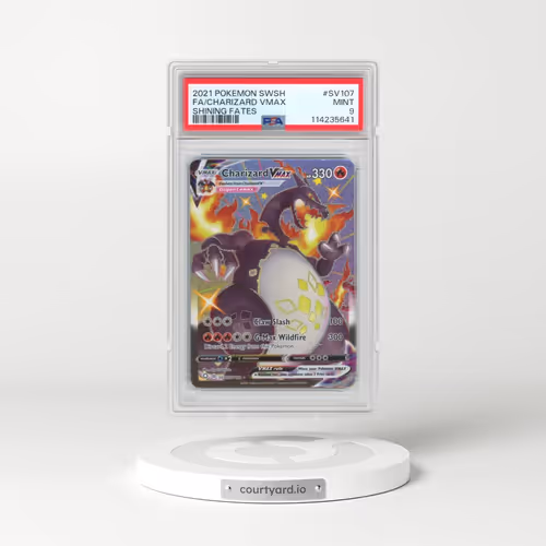 2021 Pokémon Sword & Shield Shining Fates #SV107 Charizard Vmax - Full Art (PSA 9 MINT)