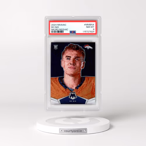 2024 Panini Mosaic Micro Mosaic #MMBNX Bo Nix (PSA 8 NM-MT)