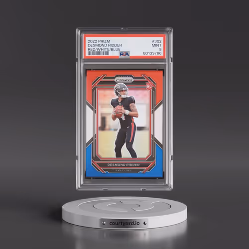 2022 Panini Prizm #302 Desmond Ridder - Red/White/Blue (PSA 9 MINT)
