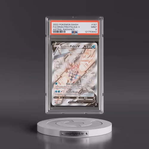 2022 Pokémon Sword & Shield Astral Radiance #167 Origin Forme Palkia V - Holo Full Art (PSA 9 MINT)