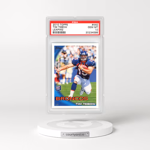 2010 Topps #440 Tim Tebow - Leaping (PSA 10 GEM MINT)