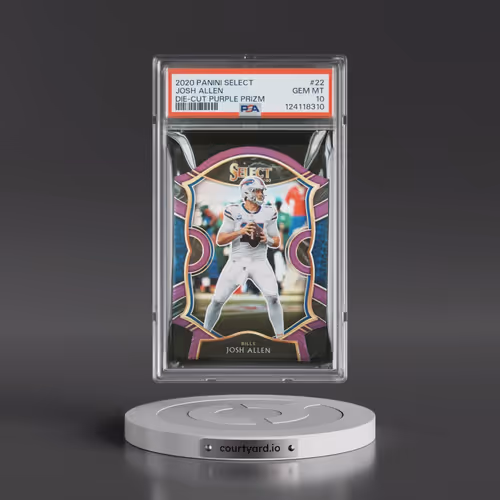 2020 Panini Select #22 Josh Allen - Die-Cut Purple Prizm (PSA 10 GEM MINT)