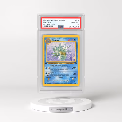 1999 Pokémon Fossil #42 Seadra - 1st Edition (PSA 10 GEM MINT)