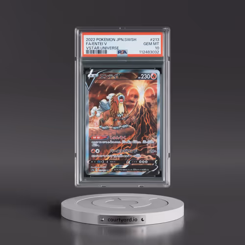 2022 Pokémon Sword & Shield Vstar Universe #213 Entei V - Holo Full Art (PSA 10 GEM MINT)