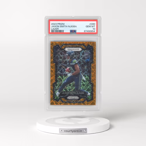 2023 Panini Prizm #390 Jaxon Smith-Njigba - Lazer Prizm (PSA 10 GEM MINT)