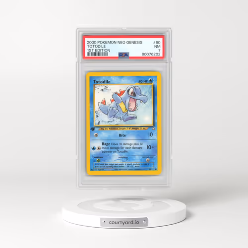 2000 Pokémon Neo Genesis #80 Totodile - 1st Edition (PSA 7 NM)