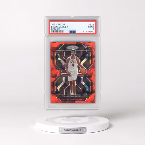 2021 Panini Prizm #325 Evan Mobley - Red Ice (PSA 9 MINT)