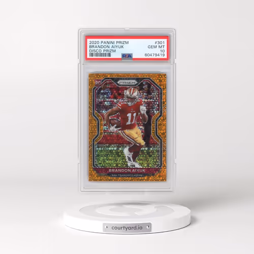 2020 Panini Prizm #301 Brandon Aiyuk - Disco Prizm (PSA 10 GEM MINT)