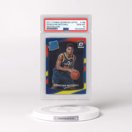 2017 Panini Donruss Optic #188 Donovan Mitchell - Red/Yellow (PSA 10 GEM MINT)