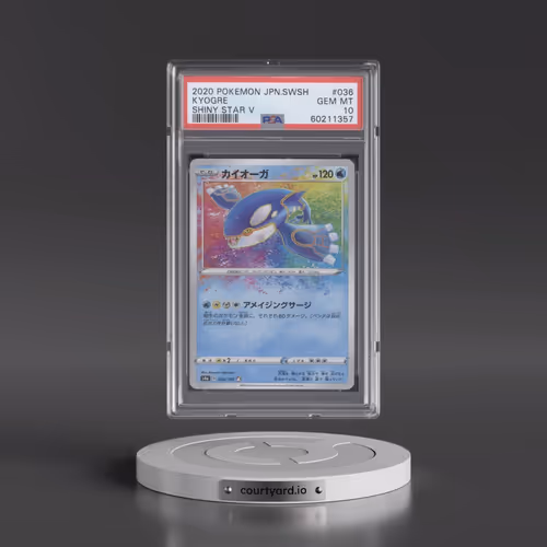 2020 Pokémon Sword & Shield Shiny Star V #036 Kyogre (PSA 10 GEM MINT)