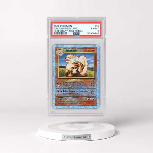 2002 Pokémon Legendary Collection #36 Arcanine - Reverse Foil (PSA 6 EX-MT)