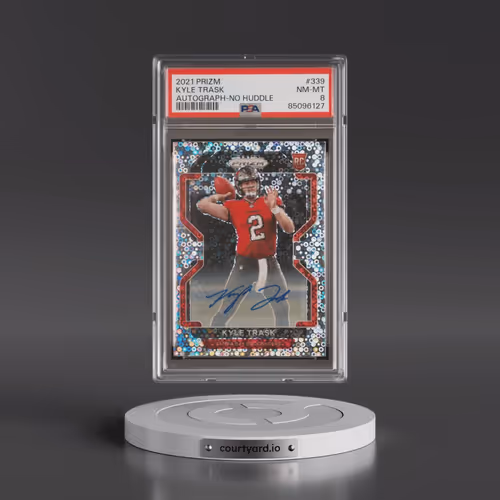 2021 Panini Prizm #339 Kyle Trask - Autograph-No Huddle (PSA 8 NM-MT)