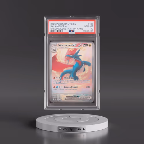 2025 Pokémon Jtg EN-Journey Together #187 Salamence EX - Holo Special Illustration Rare (PSA 10 GEM