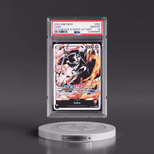 2024 One Piece Ultra Deck-the Three Brothers #001 Sabo - Black & White Alternate Art (PSA 10 GEM MIN