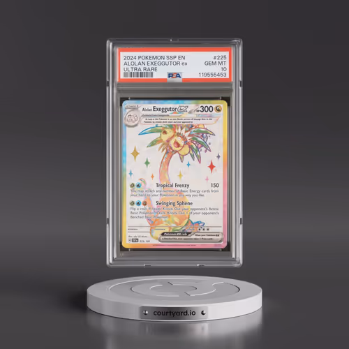 2024 Pokémon Ssp EN-Surging Sparks #225 Alolan Exeggutor EX - Holo Ultra Rare (PSA 10 GEM MINT)