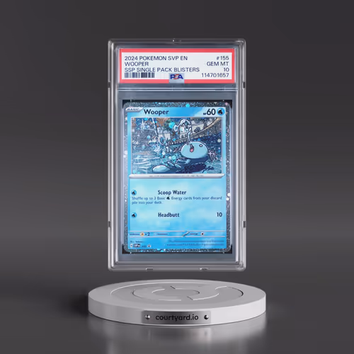 2024 Pokémon Svp EN-SV Black Star Promo #155 Wooper - Surging Sparks Single Pack Blister (PSA 10 GEM