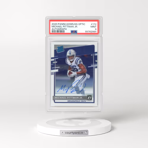 2020 Panini Donruss Optic #172 Michael Pittman Jr. - Autograph (PSA 9 MINT)