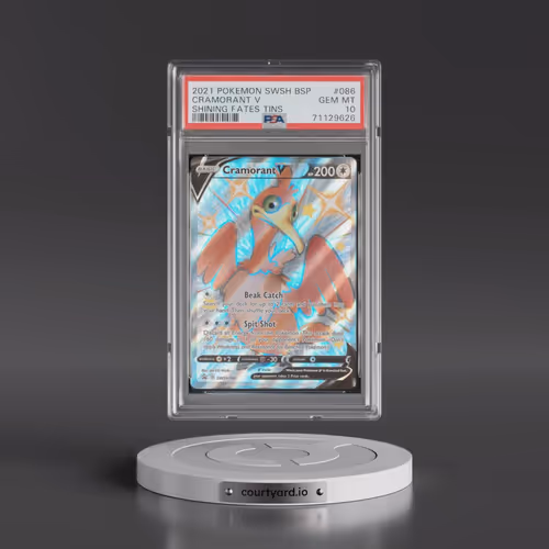 2021 Pokémon Swsh Black Star Promo #086 Cramorant V - Holo Shining Fates Tins (PSA 10 GEM MINT)