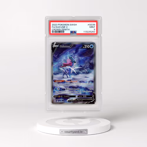 2023 Pokémon Sword and Shield Crown Zenith #GG38 Suicune V - Holo Full Art (PSA 9 MINT)