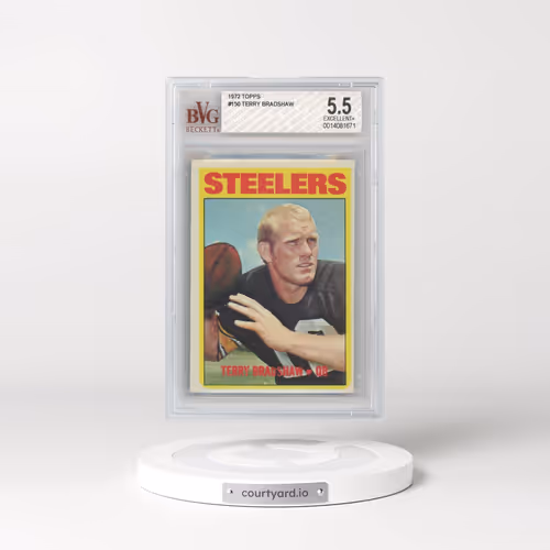 1972 Topps #150 Terry Bradshaw (BVG 5.5 EX+)