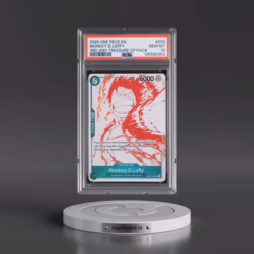 2025 One Piece 3rd Anniversary! One Piece Card Treasure Campaign Pack #033 Monkey D. Luffy (PSA 10 G