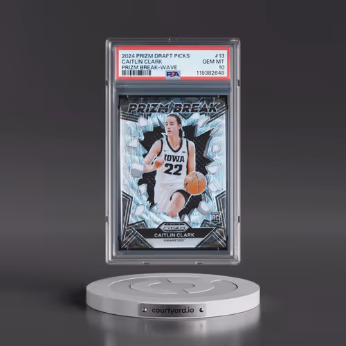 2024 Panini Prizm Draft Picks Prizm Break #13 Caitlin Clark - Wave (PSA 10 GEM MINT)