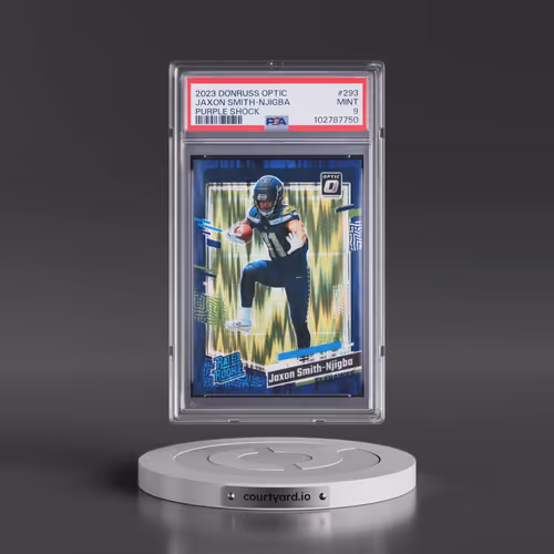 2023 Panini Donruss Optic #293 Jaxon Smith-Njigba - Purple Shock (PSA 9 MINT)