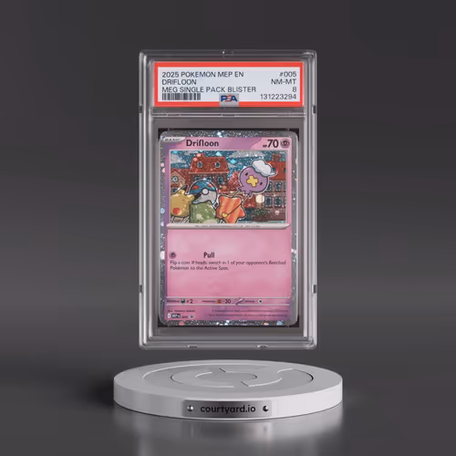 2025 Pokémon Mep EN-Me Black Star Promo #005 Drifloon - Mega Evolution Single Pack Blister (PSA 8 NM